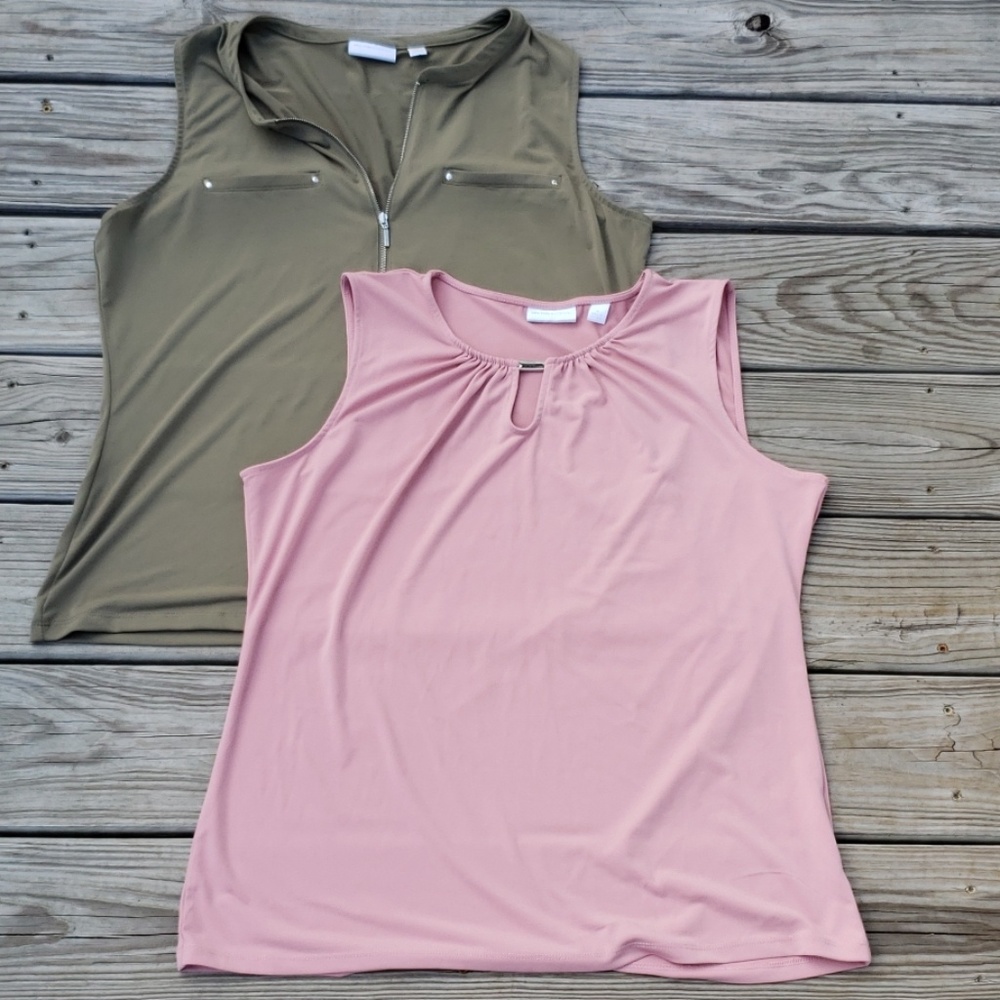 2 New York and Company Sleeveless Blouses